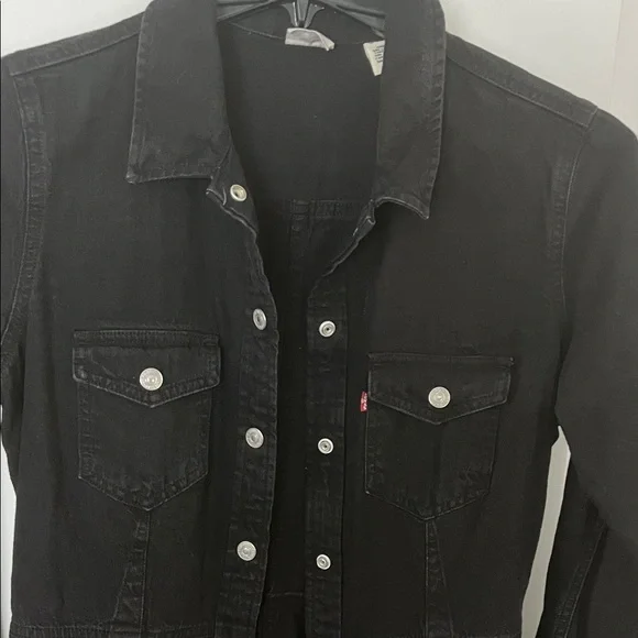 Levi's Black Denim Shirt Dress - Picture 4 of 6